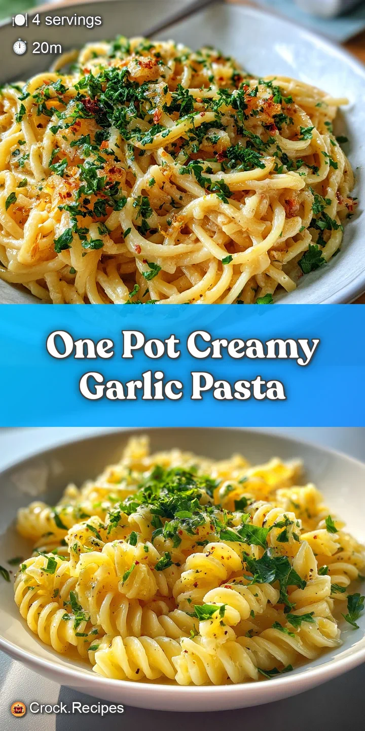 Close-up of twirled pasta coated in creamy sauce. Visible garlic bits and herbs. Warm, inviting, and ready to eat.