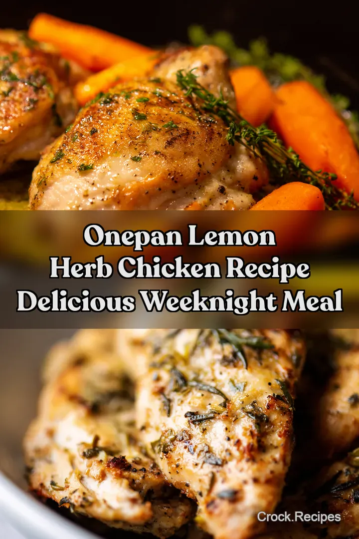 OnePan Lemon Herb Chicken Recipe Delicious Weeknight Meal : PIN FOR LATER OnePan Lemon Herb Chicken Recipe Delicious Weeknight Meal