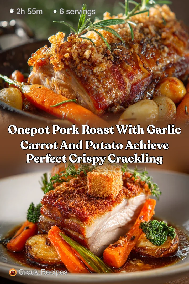 OnePot Pork Roast with Garlic Carrot and Potato Achieve Perfect Crispy Crackling