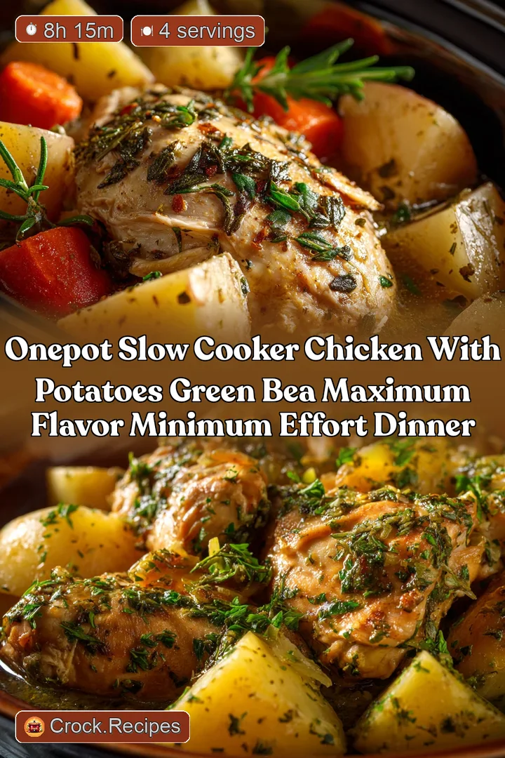 OnePot Slow Cooker Chicken with Potatoes Green Bea Maximum Flavor Minimum Effort Dinner