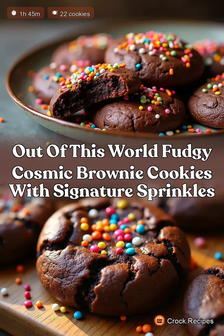 Out of This World Fudgy Cosmic Brownie Cookies with Signature Sprinkles