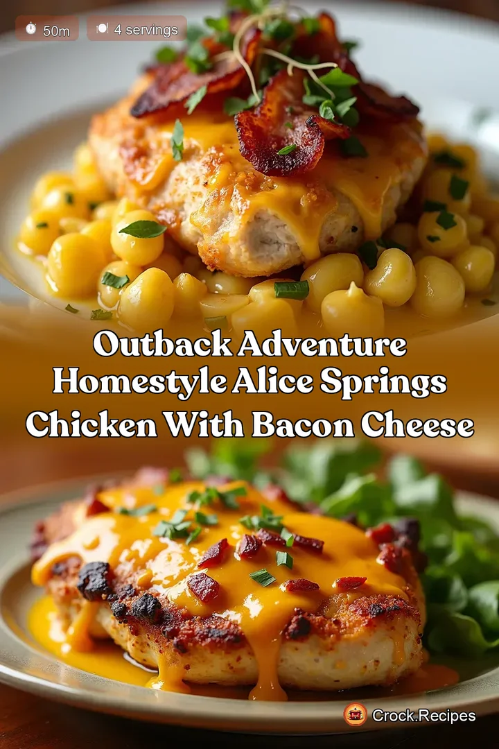 Outback Adventure Homestyle Alice Springs Chicken with Bacon Cheese