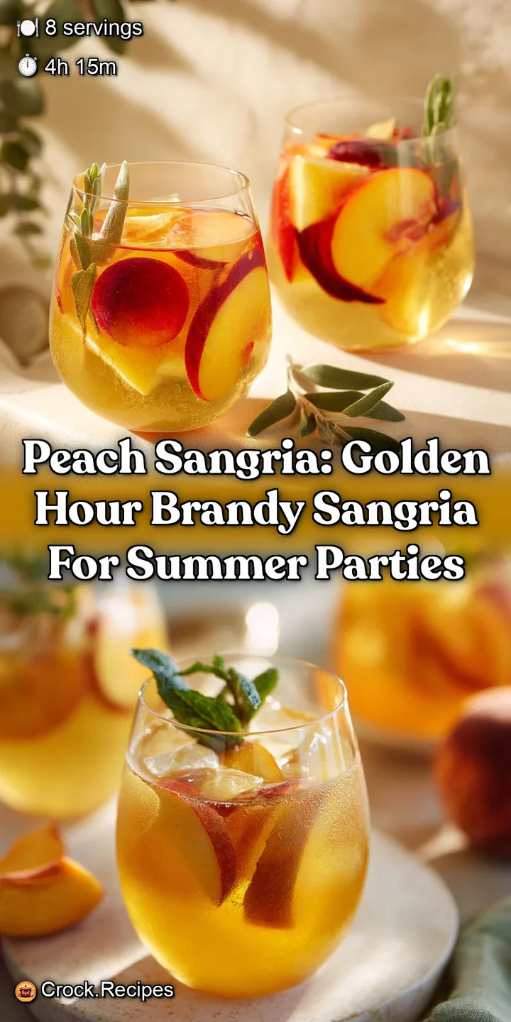 Peach Sangria: Golden Hour Brandy Sangria for Summer Parties