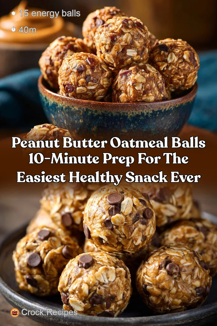 Peanut Butter Oatmeal Balls 10-Minute Prep for the Easiest Healthy Snack Ever