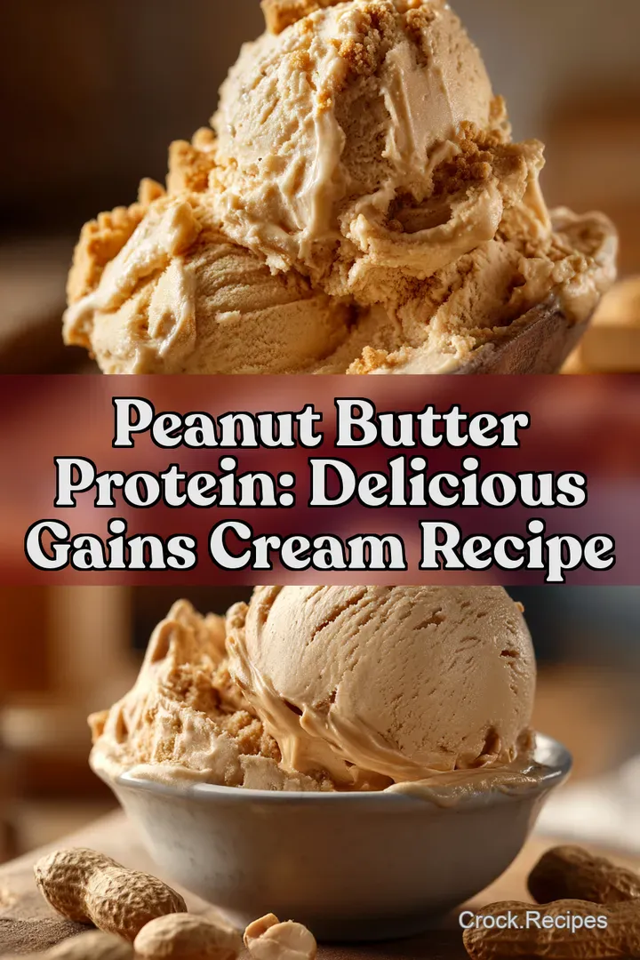 Peanut Butter Protein: Delicious Gains Cream Recipe : PIN FOR LATER Peanut Butter Protein: Delicious Gains Cream Recipe