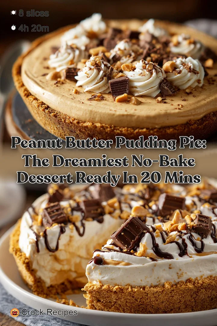 Peanut Butter Pudding Pie: The Dreamiest No-Bake Dessert Ready in 20 Mins