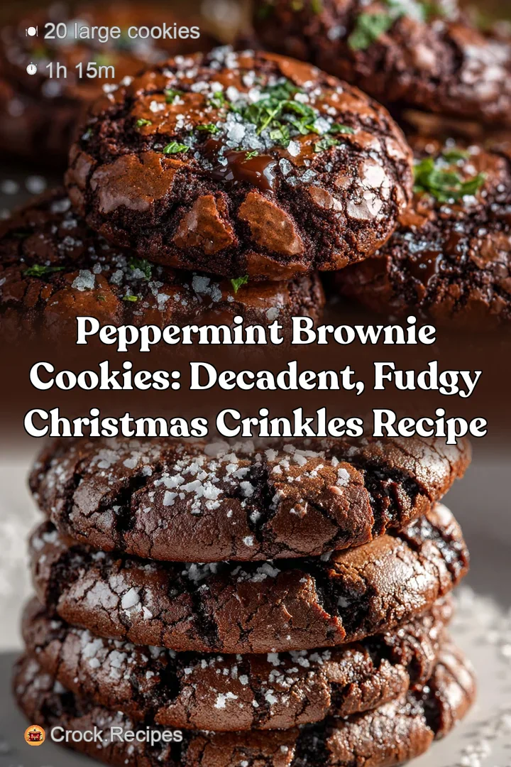 Peppermint Brownie Cookies: Decadent Fudgy Christmas Crinkles Recipe