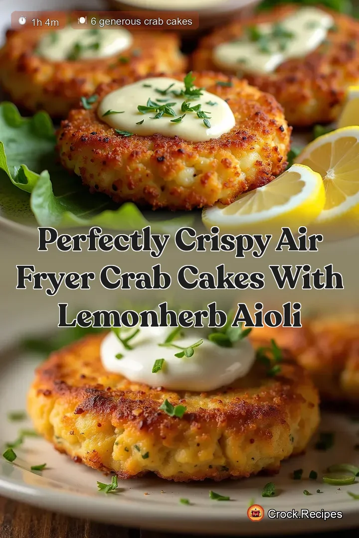 Perfectly Crispy Air Fryer Crab Cakes with LemonHerb Aioli