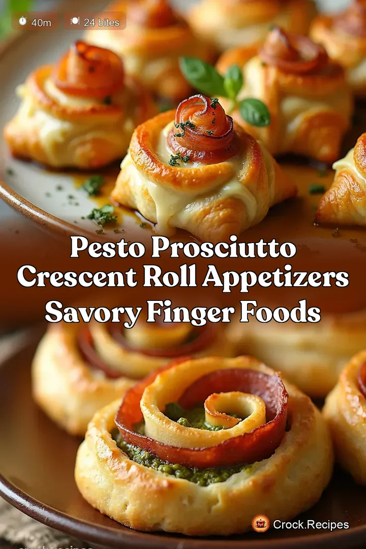 Pesto Prosciutto Crescent Roll Appetizers Savory Finger Foods