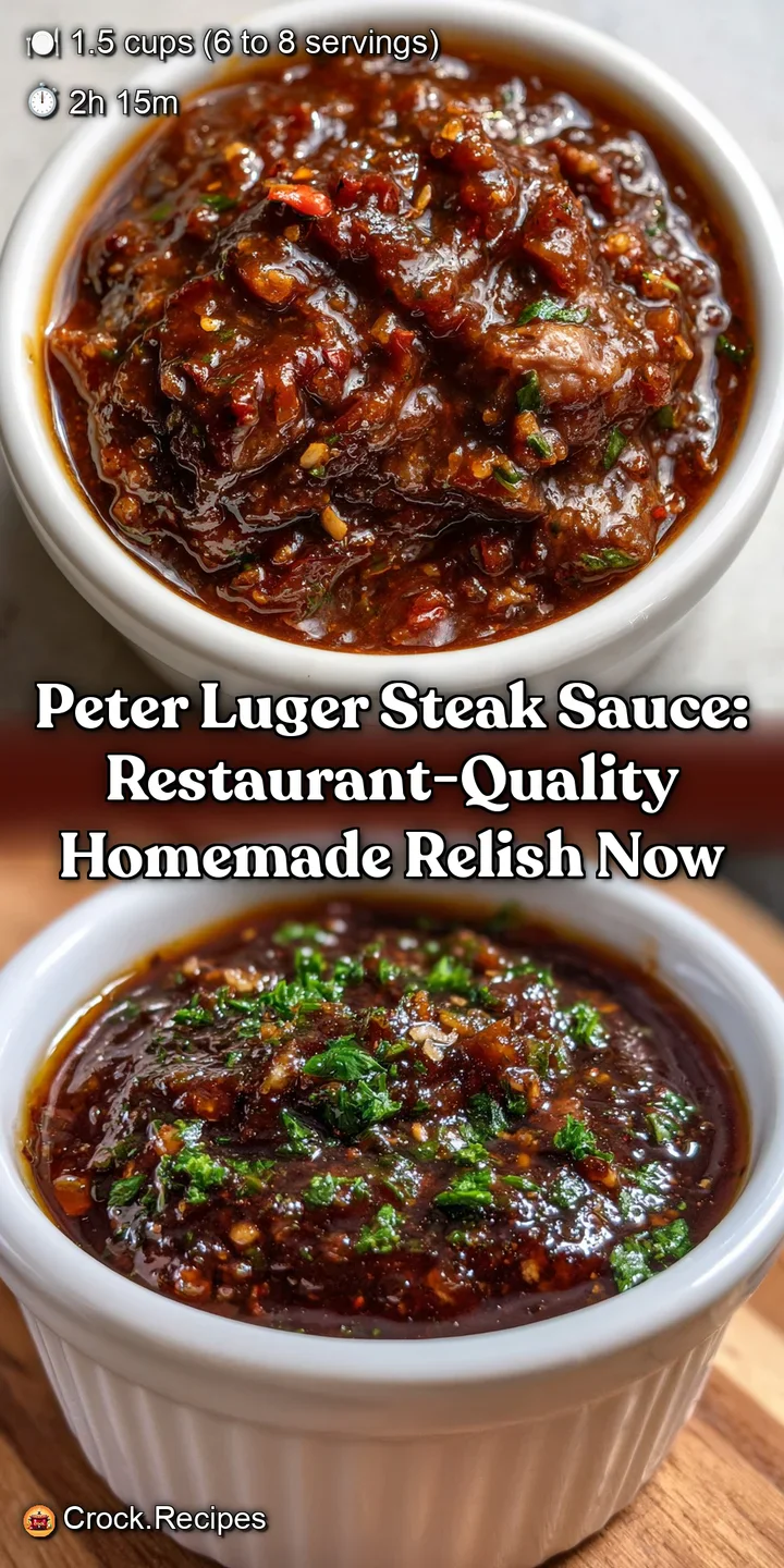 Peter Luger Steak Sauce: Restaurant-Quality Homemade Relish Now