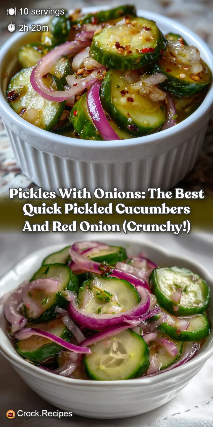 Pickles with Onions: The Best Quick Pickled Cucumbers and Red Onion (Crunchy!)