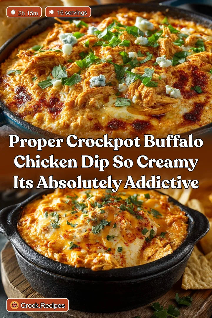 Proper Crockpot Buffalo Chicken Dip So Creamy Its Absolutely Addictive
