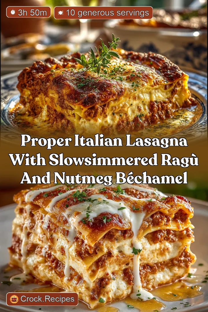 Proper Italian Lasagna with SlowSimmered Rag&ugrave; and Nutmeg B&eacute;chamel