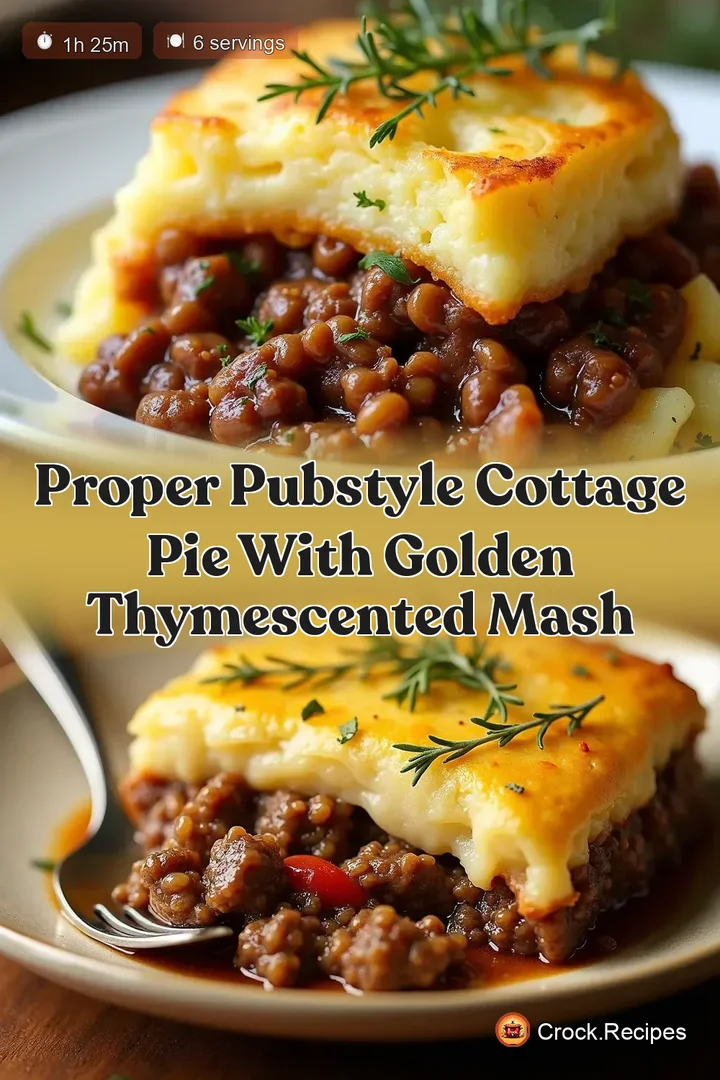 Proper PubStyle Cottage Pie with Golden ThymeScented Mash