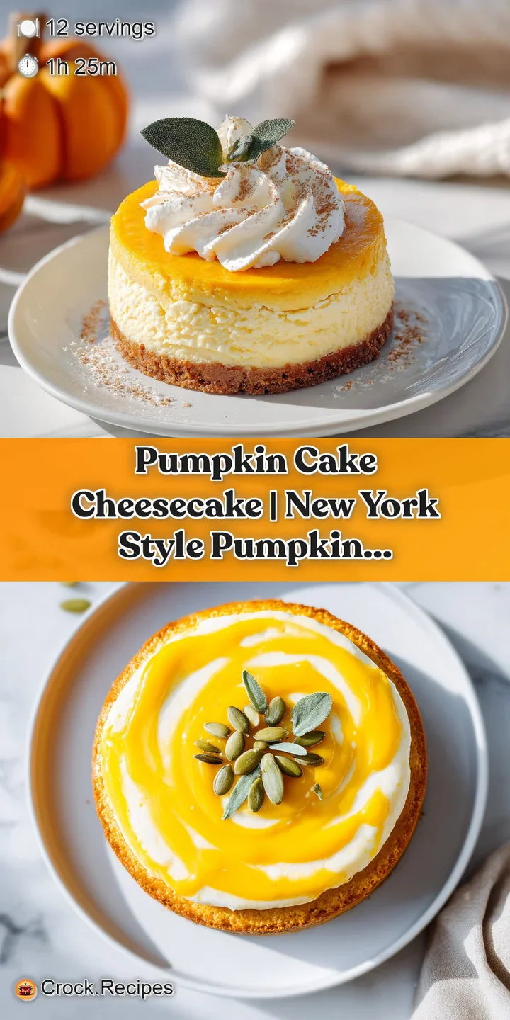 Close-up of a moist slice of pumpkin cheesecake, showcasing its creamy texture and autumnal hues.