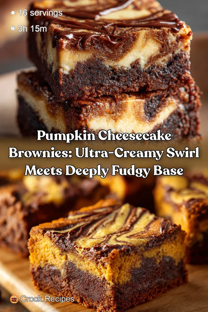 Pumpkin Cheesecake Brownies: Ultra-Creamy Swirl Meets Deeply Fudgy Base