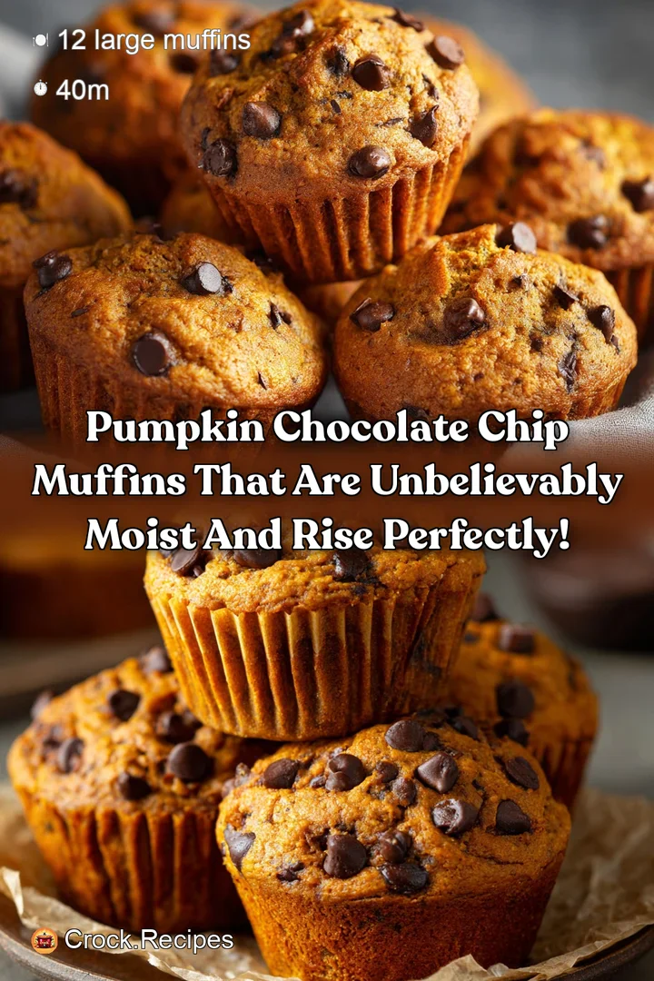 Pumpkin Chocolate Chip Muffins that are unbelievably moist and rise perfectly!