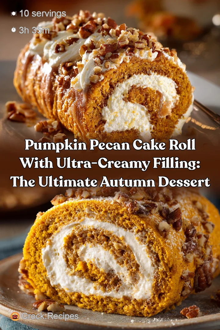 Pumpkin Pecan Cake Roll with Ultra-Creamy Filling: The Ultimate Autumn Dessert