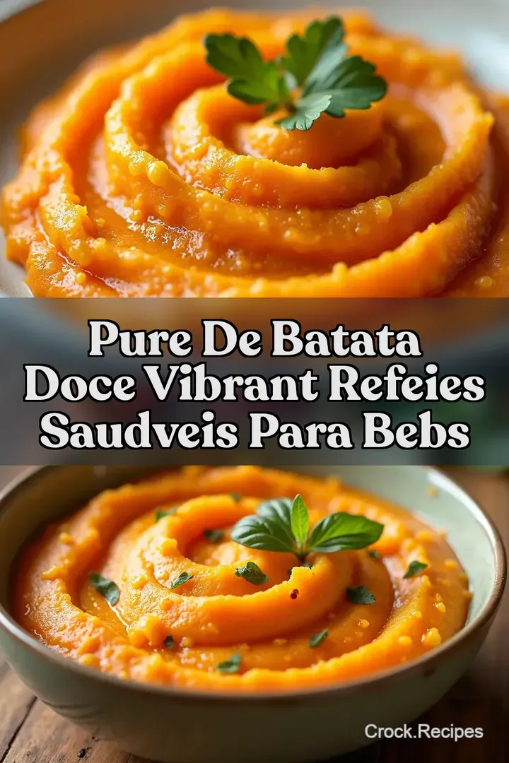 Pure de Batata Doce Vibrant refeies saudveis para bebs
