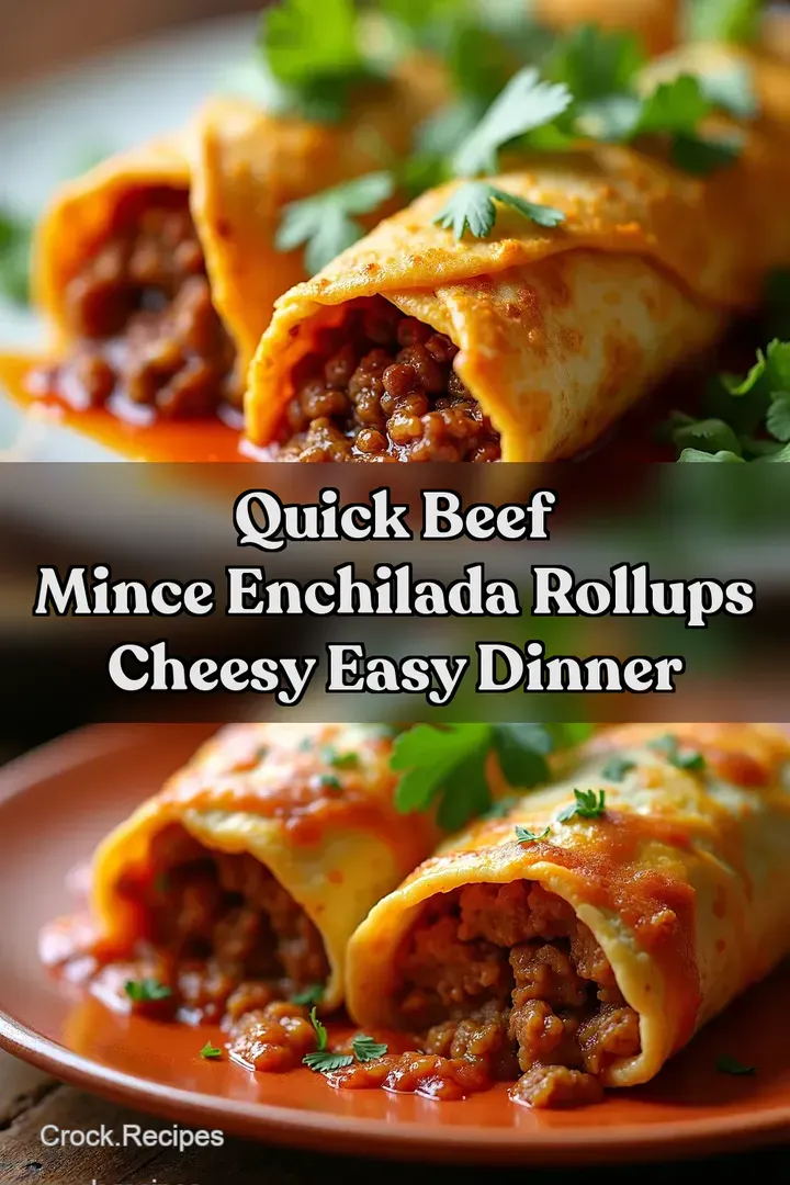 Quick beef mince enchilada rollups Cheesy easy dinner