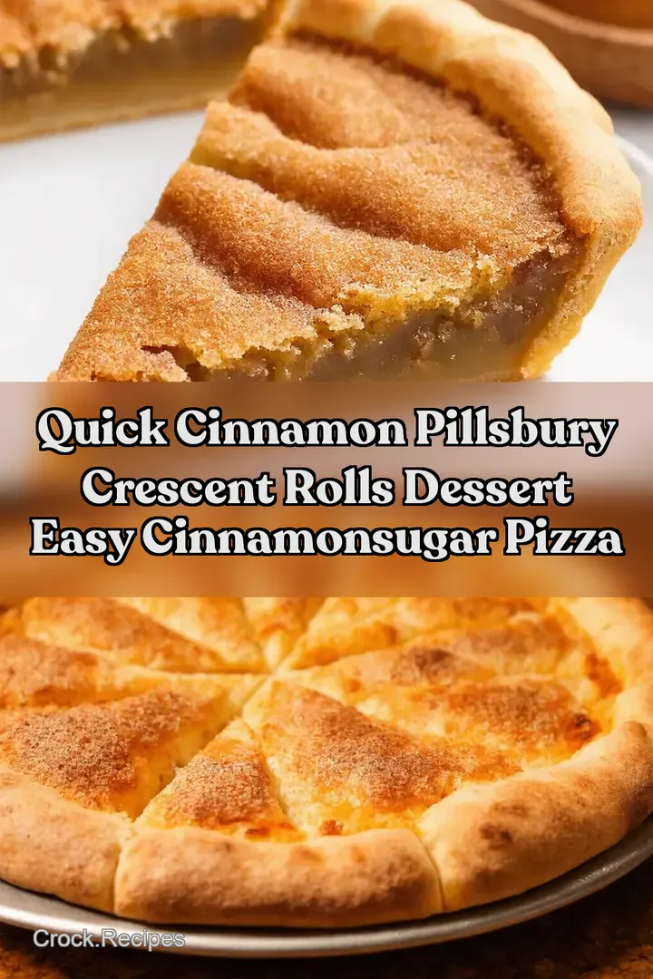 Quick Cinnamon Pillsbury Crescent Rolls Dessert Easy CinnamonSugar Pizza