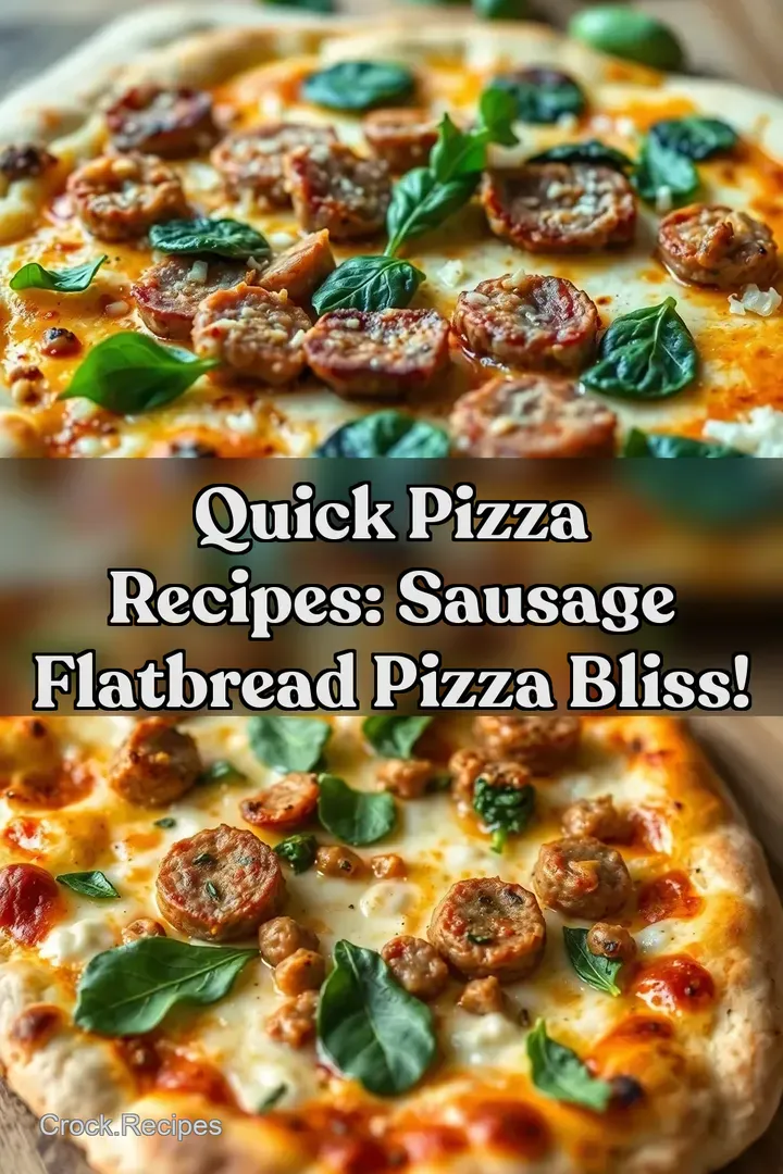 Quick pizza recipes: Sausage Flatbread Pizza Bliss! : PIN FOR LATER Quick pizza recipes: Sausage Flatbread Pizza Bliss!