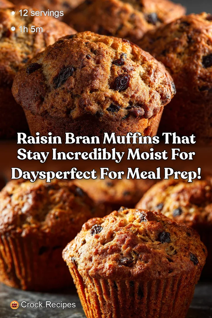 Raisin Bran Muffins that Stay Incredibly Moist for DaysPerfect for Meal Prep!