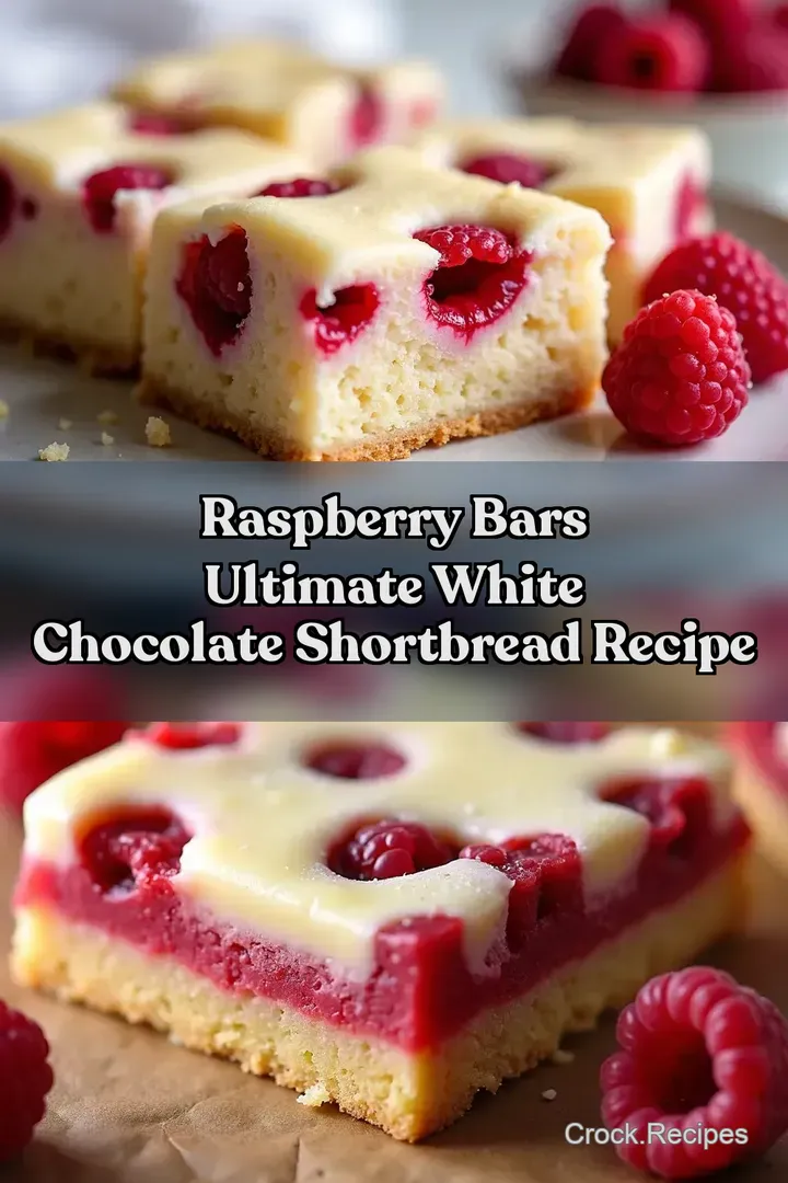 Raspberry Bars Ultimate White Chocolate Shortbread Recipe