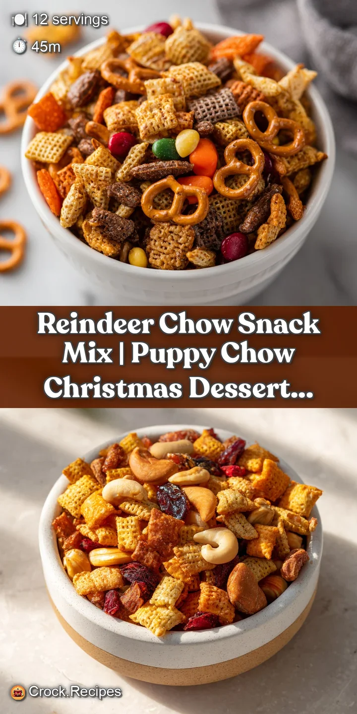 Close-up of pretzel pieces and sweet chocolate-coated cereal pieces, glistening with peanut butter swirls.