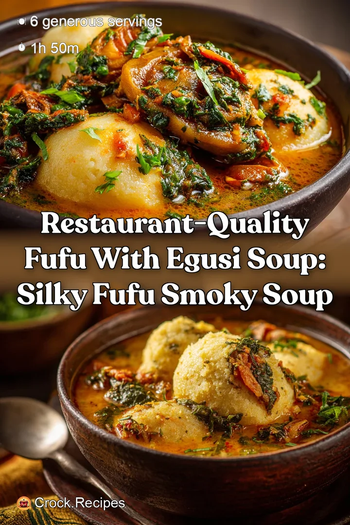 Restaurant-Quality Fufu with Egusi Soup: Silky Fufu Smoky Soup