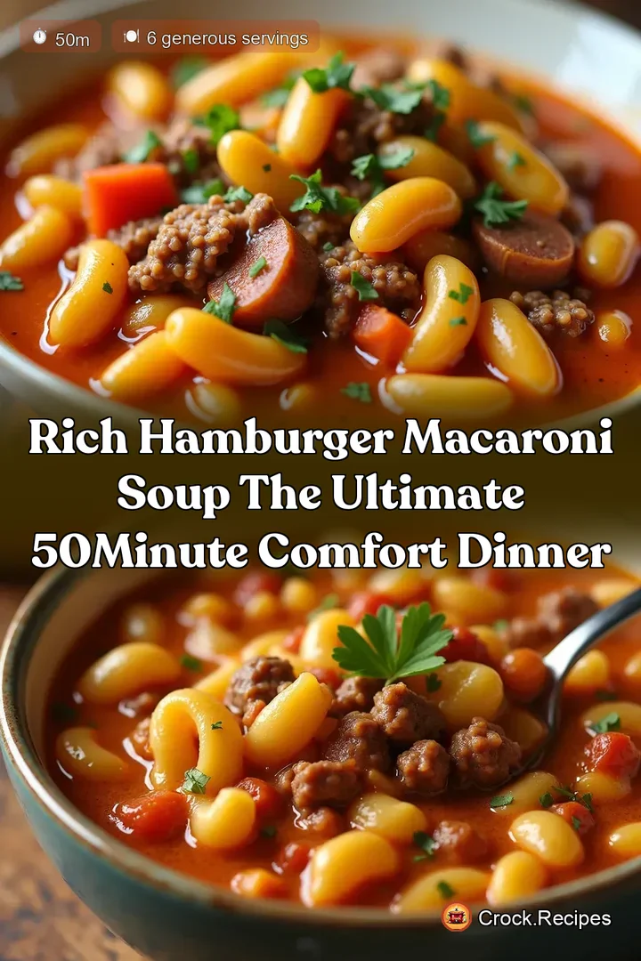 Rich Hamburger Macaroni Soup The Ultimate 50Minute Comfort Dinner