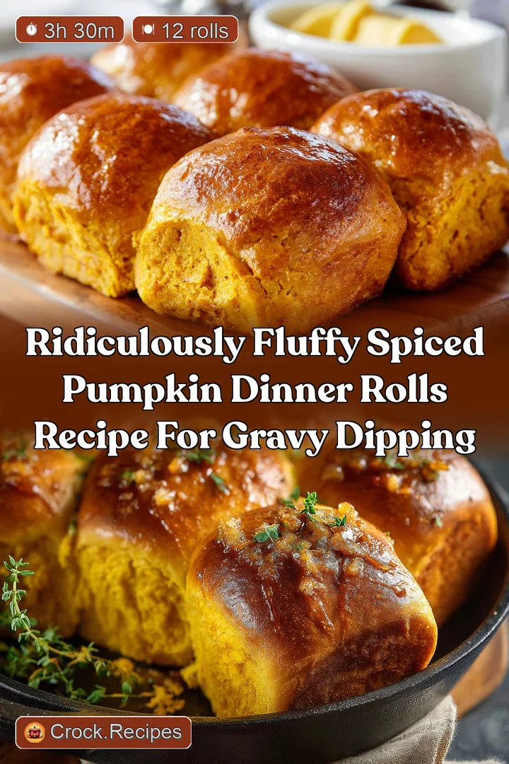 Ridiculously Fluffy Spiced Pumpkin Dinner Rolls Recipe for Gravy Dipping