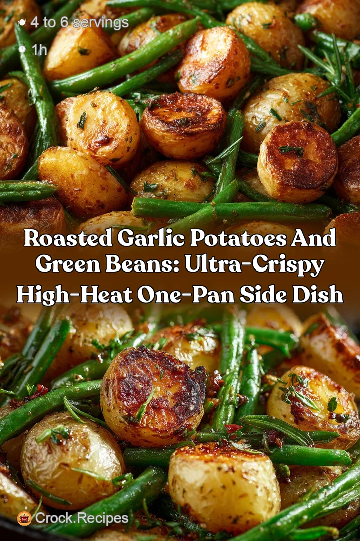 Roasted Garlic Potatoes and Green Beans: Ultra-Crispy High-Heat One-Pan Side Dish