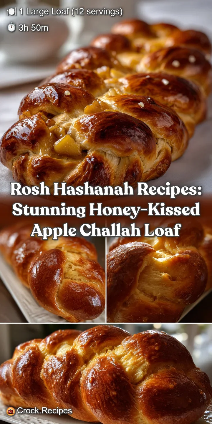 Rosh Hashanah Recipes: Stunning Honey-Kissed Apple Challah Loaf