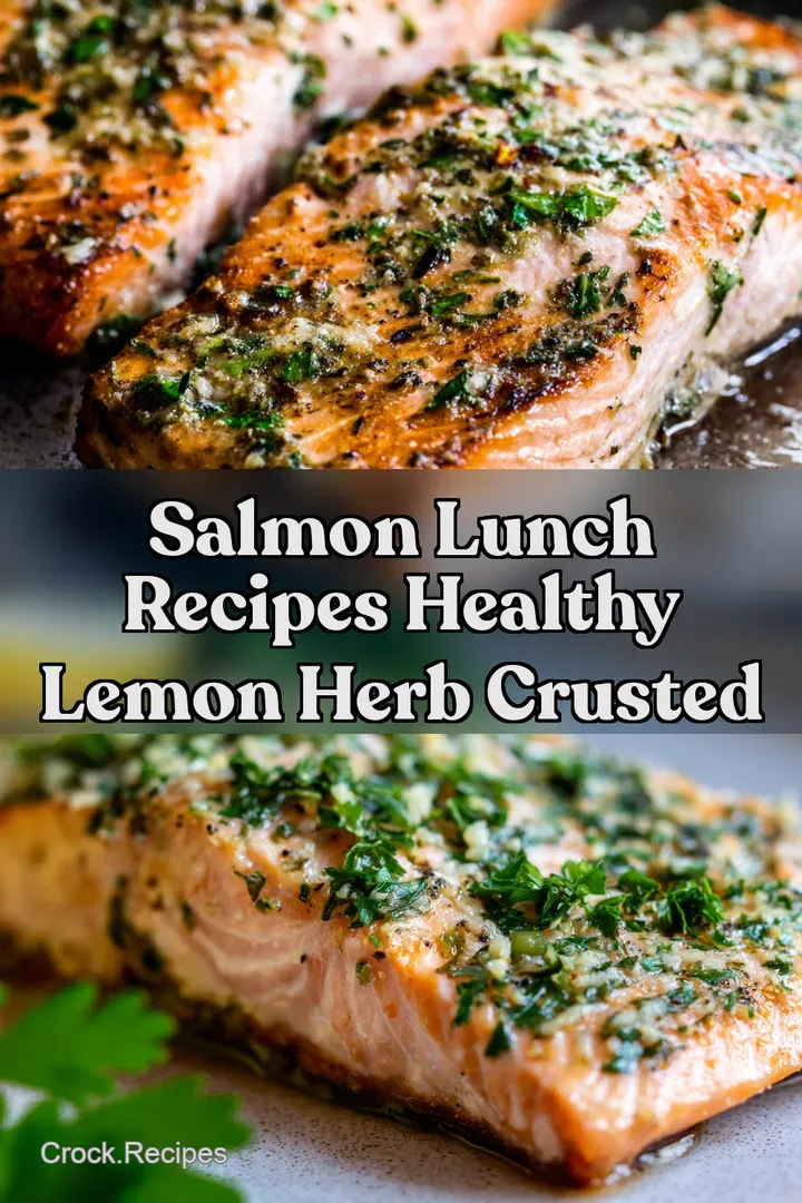 Salmon Lunch Recipes Healthy Lemon Herb Crusted