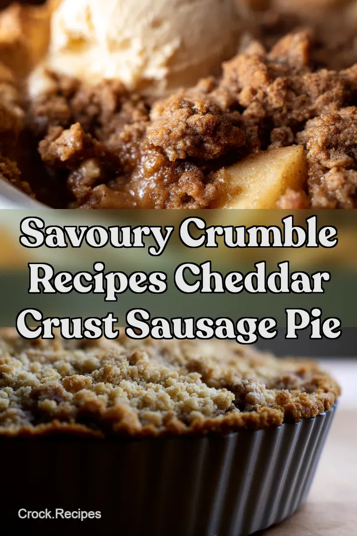 Savoury Crumble Recipes Cheddar Crust Sausage Pie
