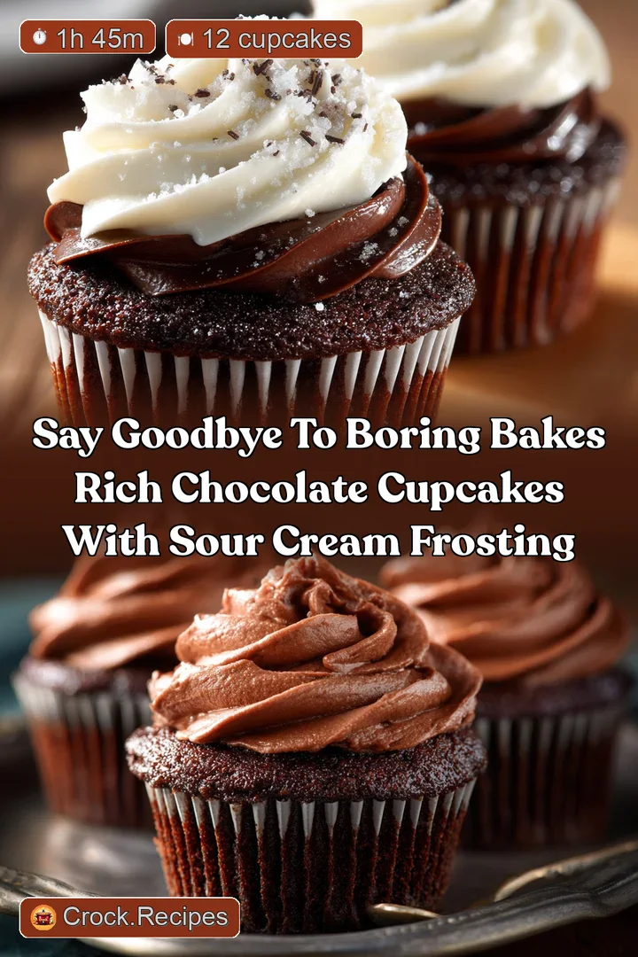Say Goodbye to Boring Bakes Rich Chocolate Cupcakes with Sour Cream Frosting