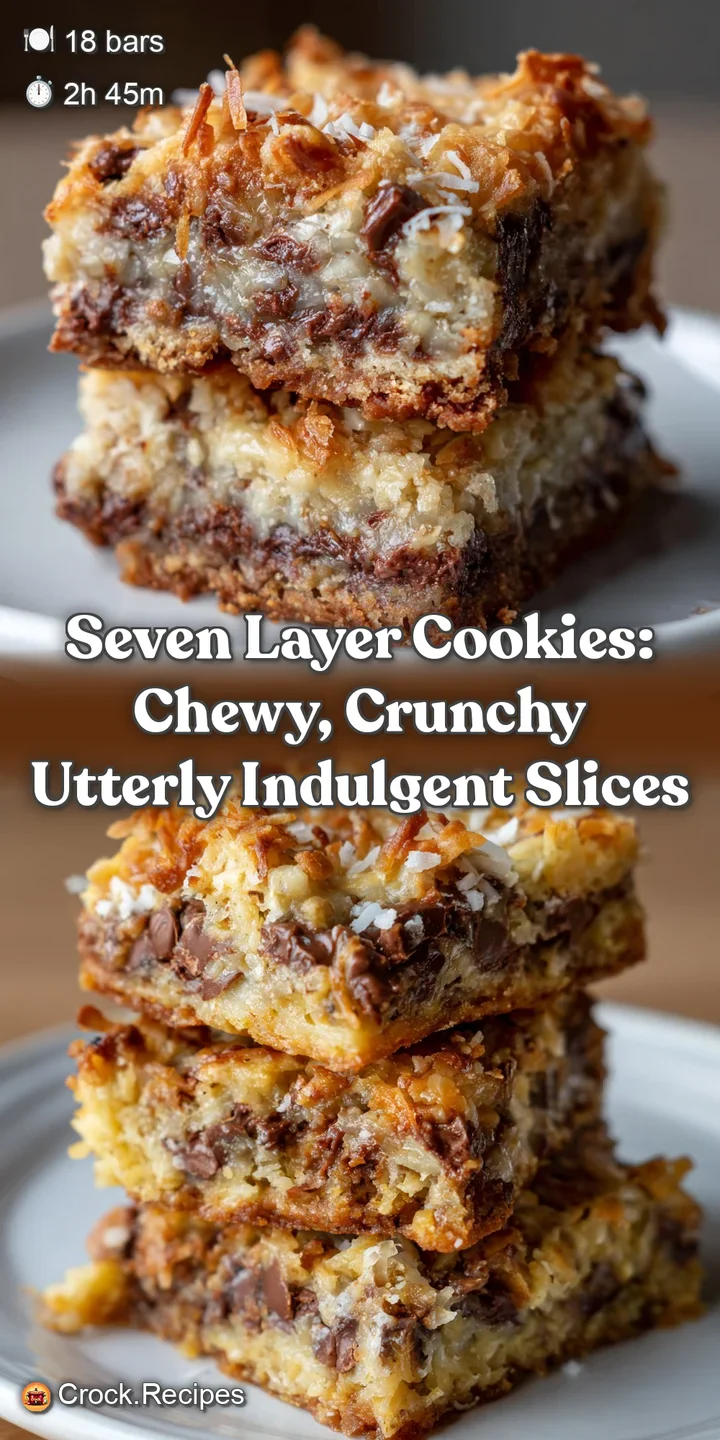 Seven Layer Cookies: Chewy Crunchy Utterly Indulgent Slices