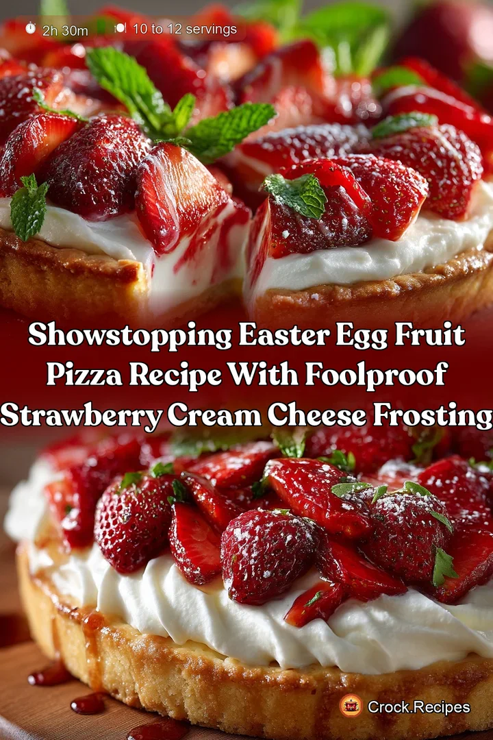 Showstopping Easter Egg Fruit Pizza Recipe with Foolproof Strawberry Cream Cheese Frosting