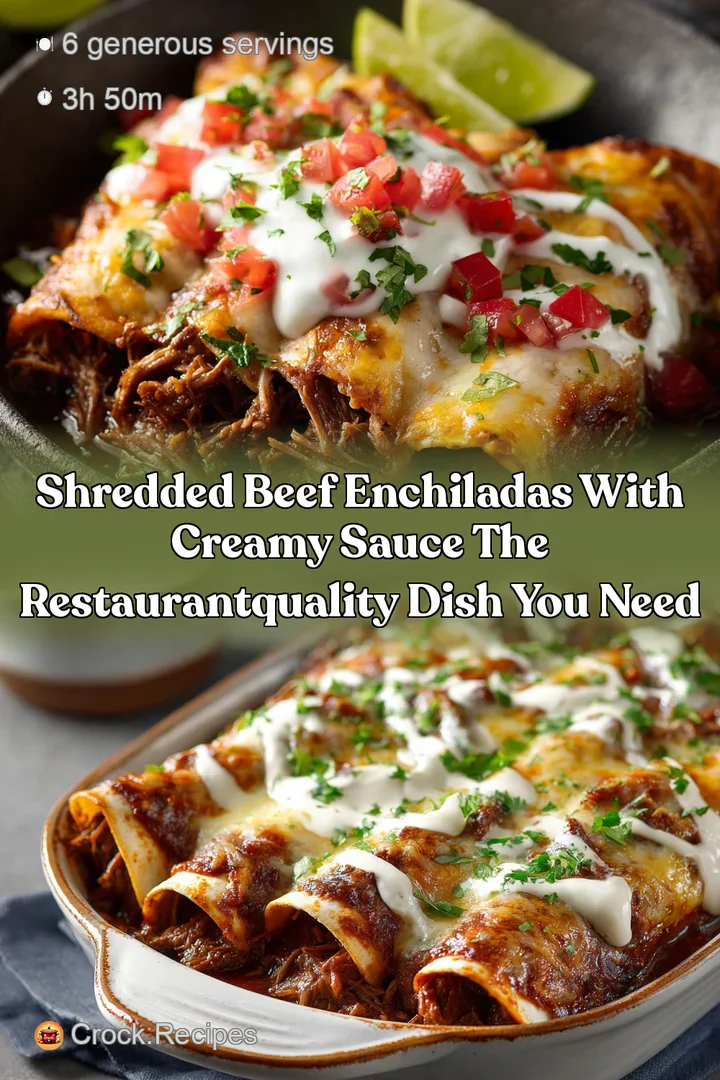 Shredded Beef Enchiladas with Creamy Sauce The RestaurantQuality Dish You Need