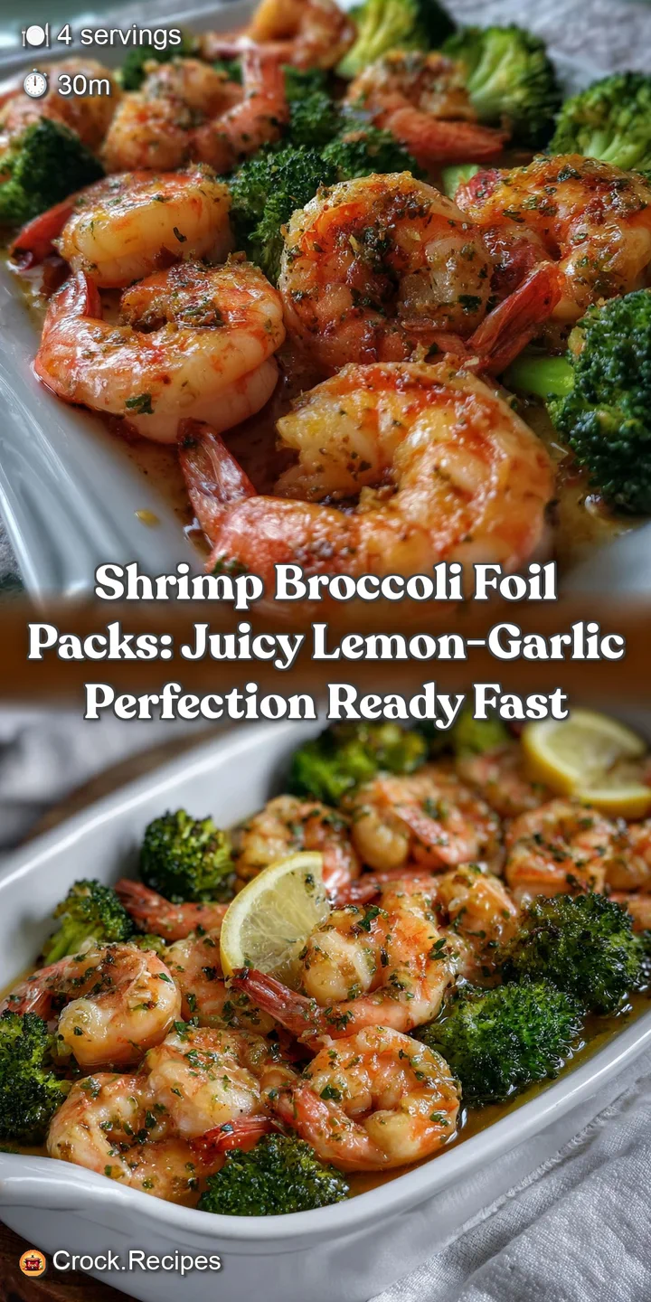 Shrimp Broccoli Foil Packs: Juicy Lemon-Garlic Perfection Ready Fast