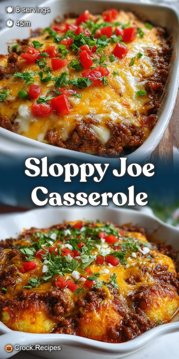 Close-up of the casserole's surface: bubbly, browned cheese melted over a rich, vibrant red meat sauce. Comfort food perfe...