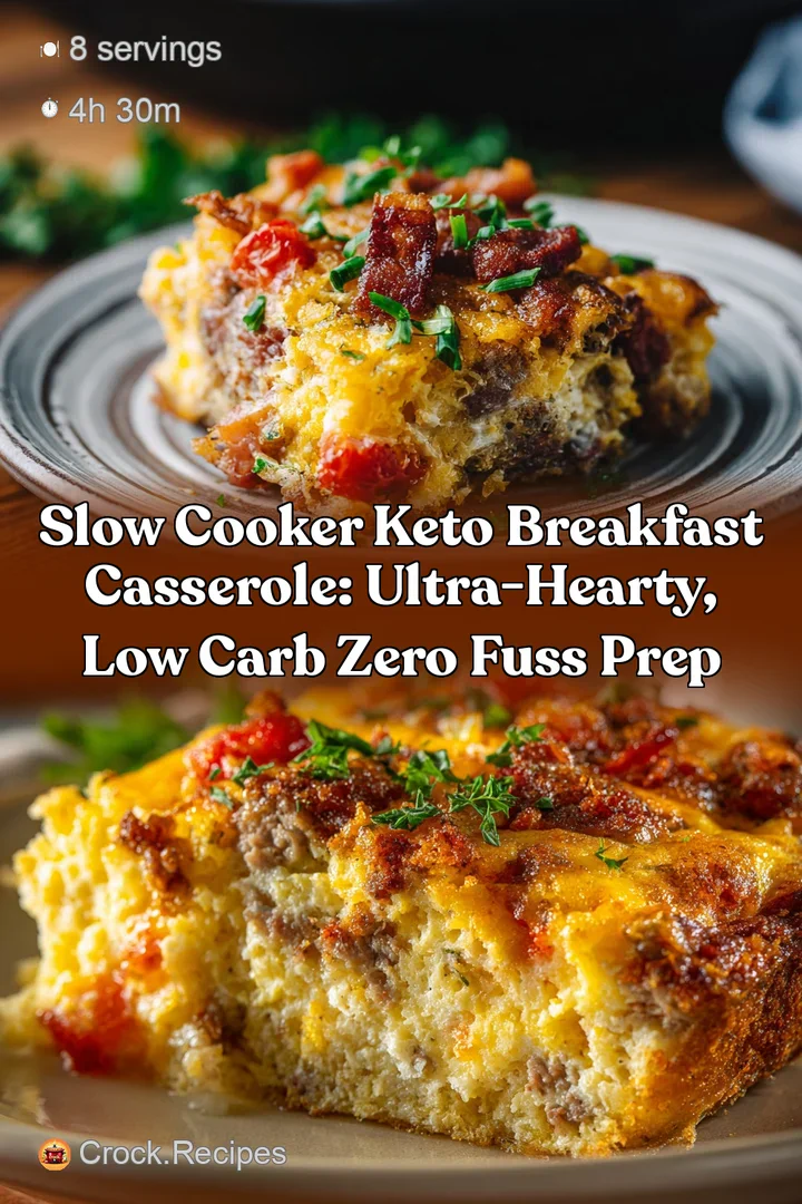 Slow Cooker Keto Breakfast Casserole: Ultra-Hearty Low Carb Zero Fuss Prep