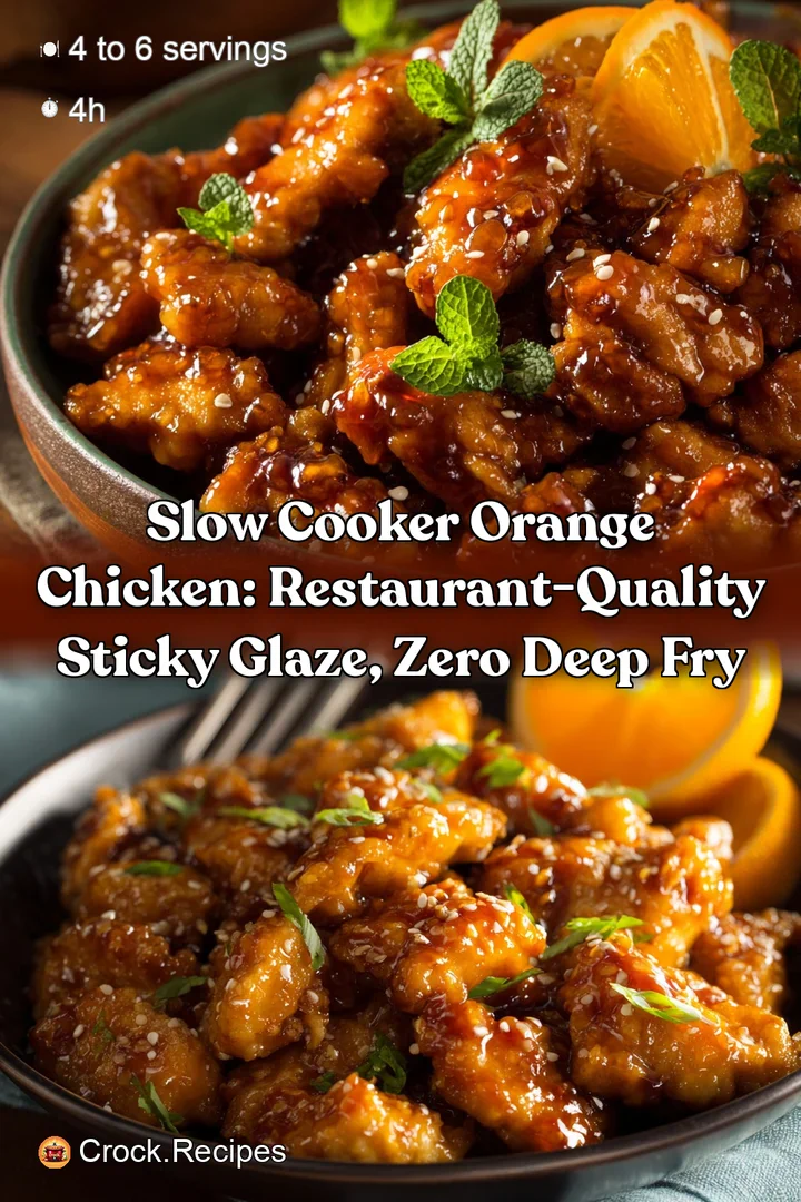 Slow Cooker Orange Chicken: Restaurant-Quality Sticky Glaze Zero Deep Fry
