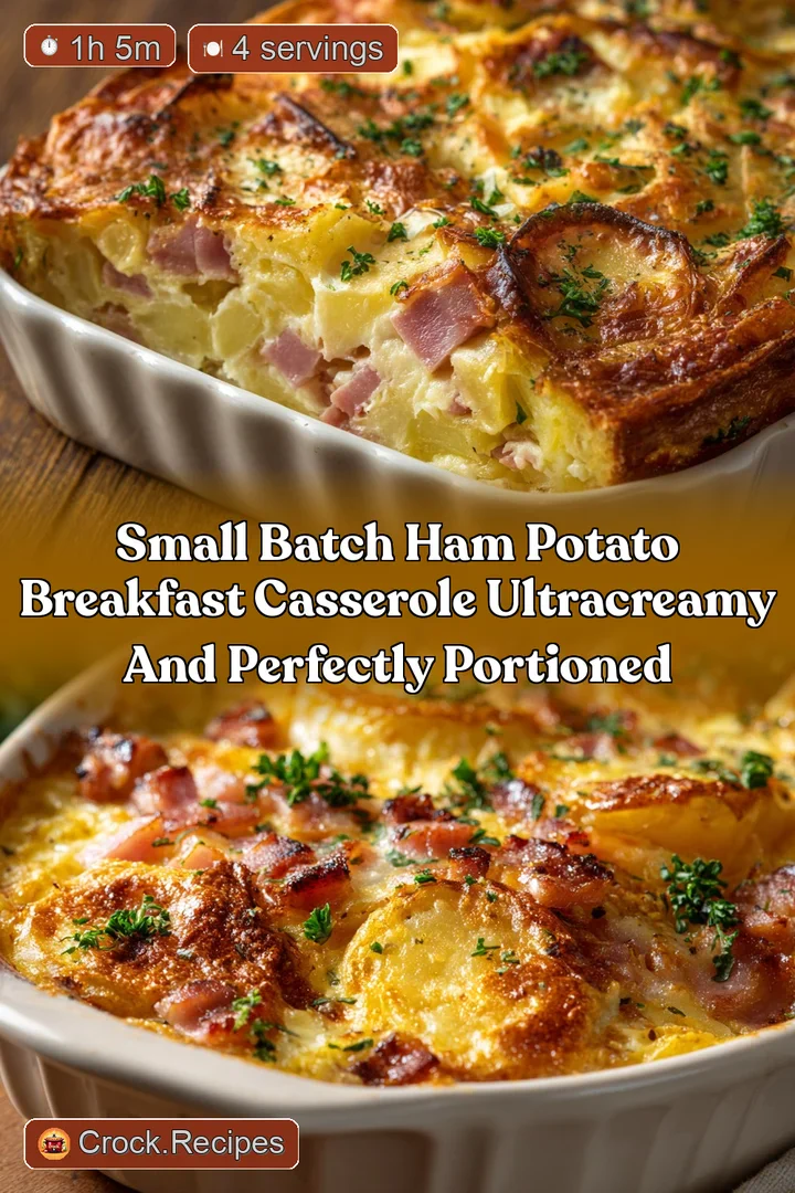 Small Batch Ham Potato Breakfast Casserole UltraCreamy and Perfectly Portioned