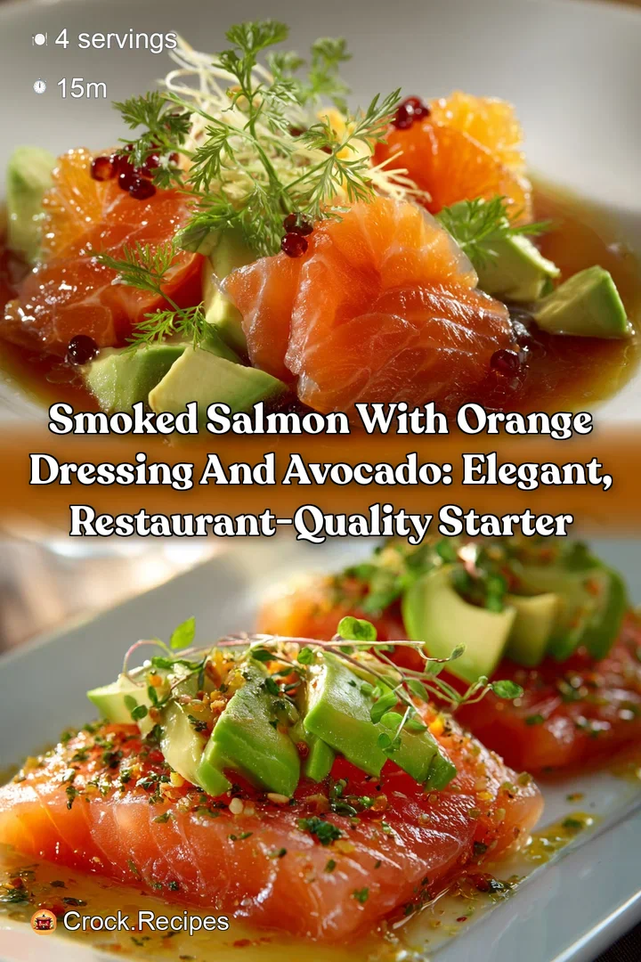 Smoked salmon with orange dressing and avocado: Elegant Restaurant-Quality Starter