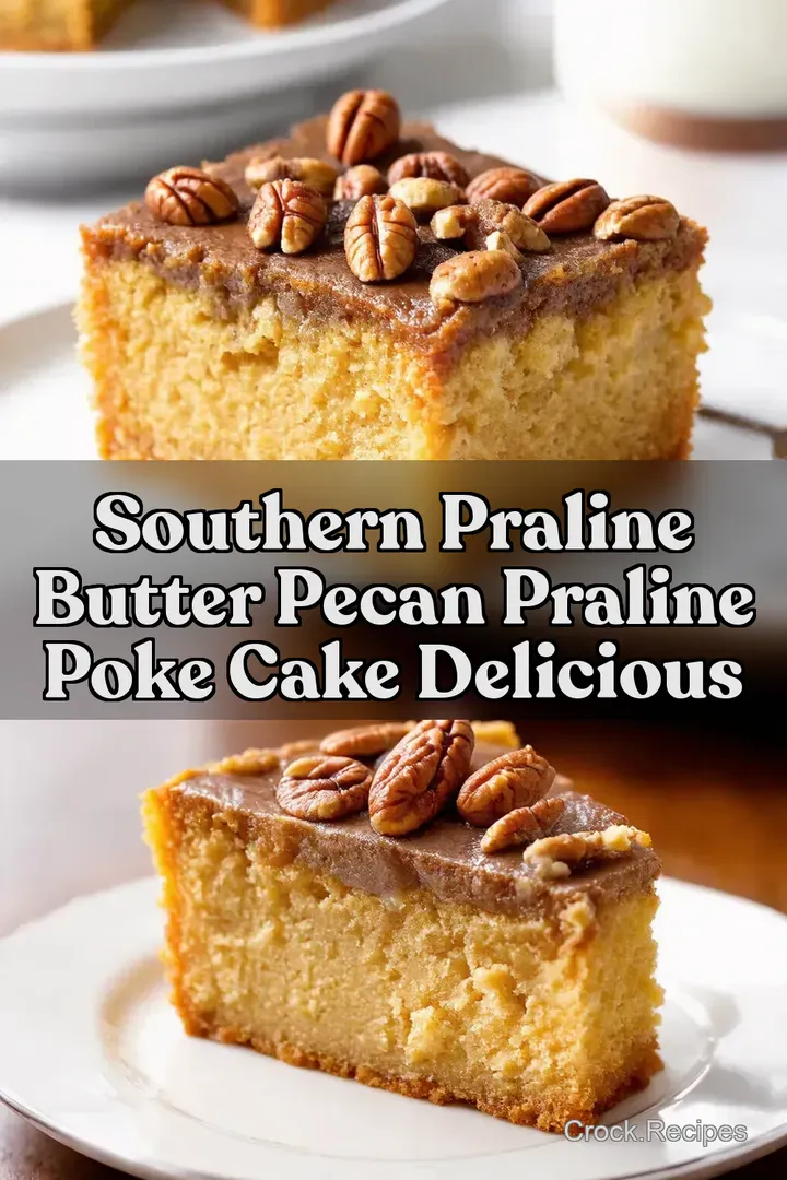 Southern Praline Butter Pecan Praline Poke Cake Delicious