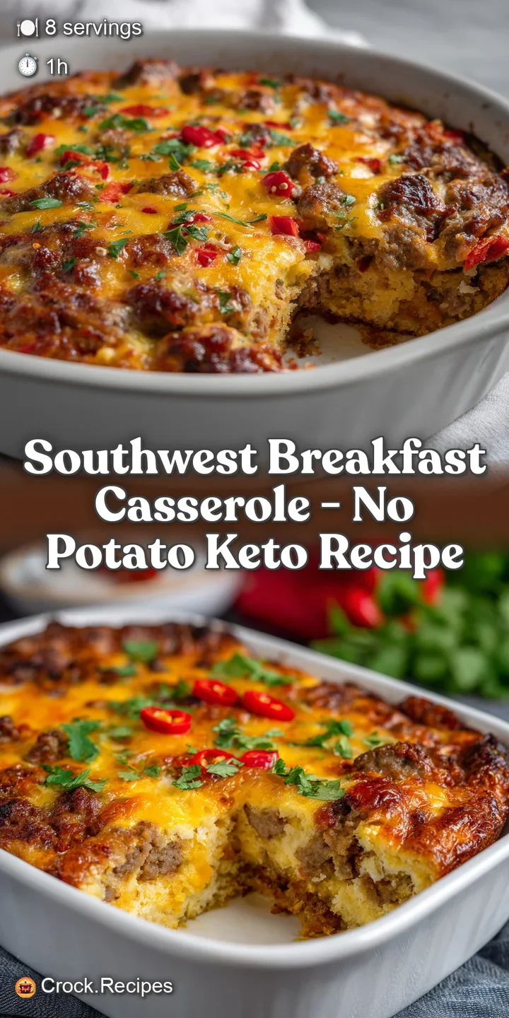 Southwest Breakfast Casserole - No Potato Keto Recipe