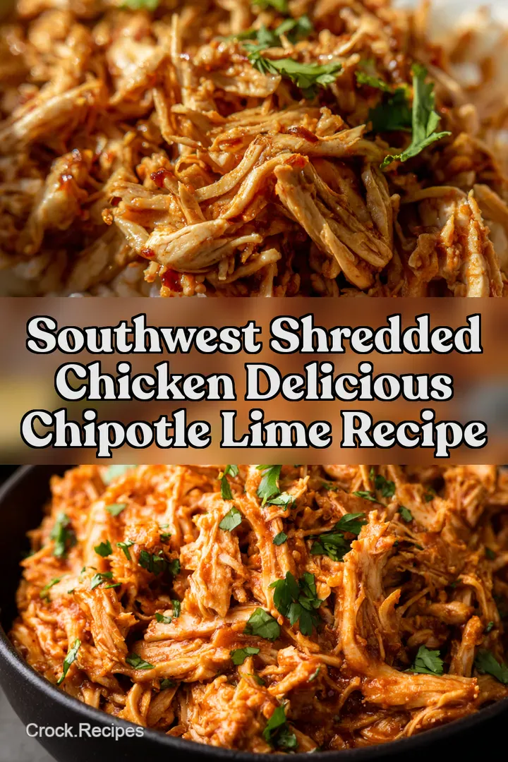 Southwest Shredded Chicken Delicious Chipotle Lime Recipe