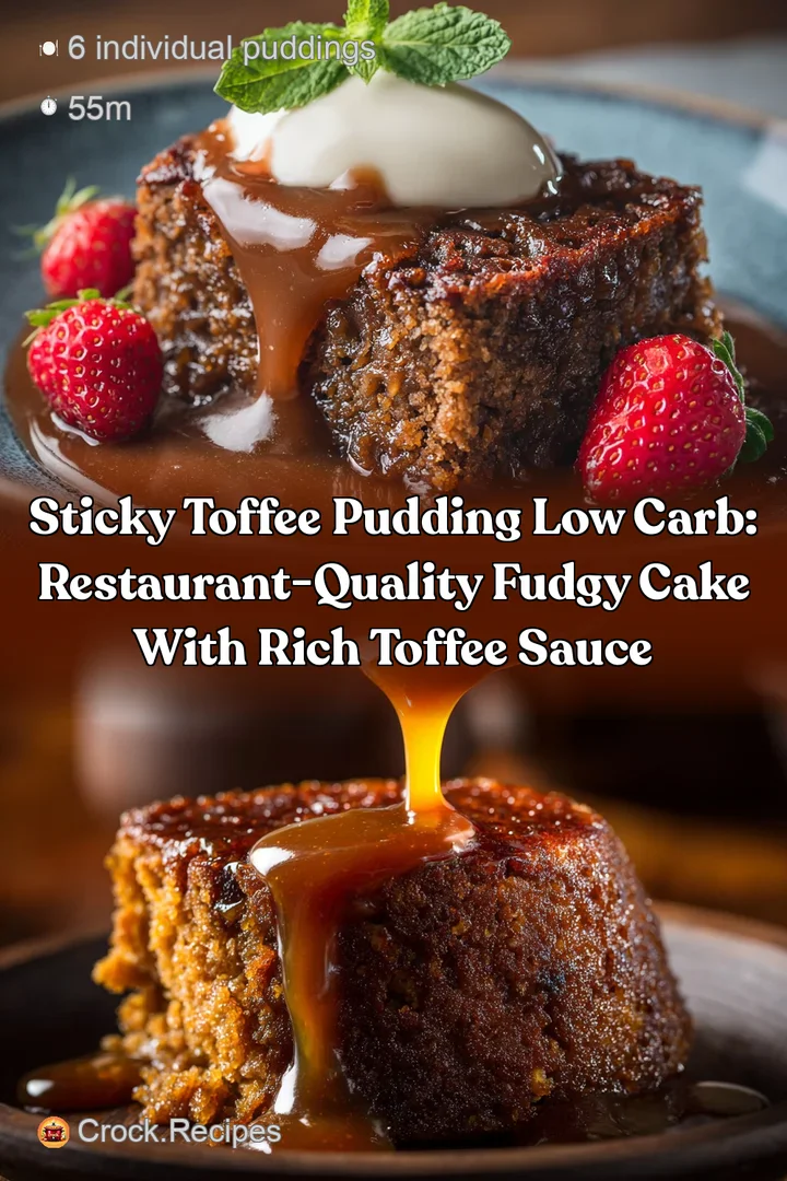 Sticky Toffee Pudding Low Carb: Restaurant-Quality Fudgy Cake with Rich Toffee Sauce